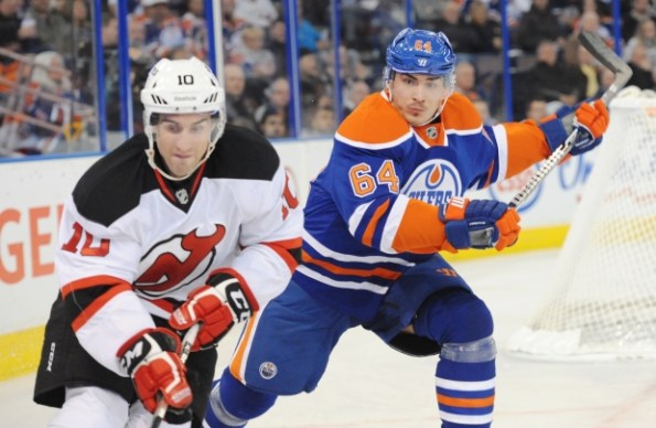 Shaughn Butts/Edmonton Journal Edmonton Oilers forward Nail Yakupov, seen here chasing down New Jersey Devils defenceman Peter Harrold during NHL action in Edmonton back on Oct. 7, 2013, has enjoyed a recent resurgence and is largely responsible for Edmonton's success over the last seven games.