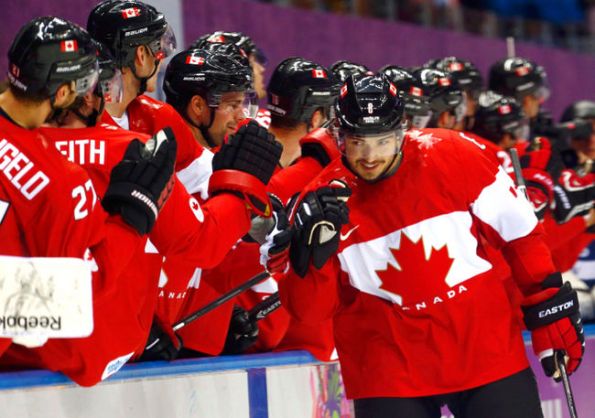 Mark Blinch/REUTERS Canada's Drew Doughty celebrates one of his two goals against Finland during the first period of their preliminary-round game at the 2014 Winter Olympics in Sochi, Russia. Doughty scored again in overtime — his fourth goal in three tournament games — as Canada won 2-1.