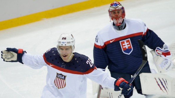 Matt Slocum/The Associated Press Team USA forward Paul Stastny celebrates his goal as Slovakia goaltender Jaroslav Halak looks on during the second period of their round-robin game at the 2014 Olympics in Sochi, Russia, on Thursday. The Americans opened with a 7-1 rout in the most impressive debut among the projected medal contenders. As reigning Olympic silver medallists, Team USA is hoping to top the podium this time around, and they have some people believing in their potential.